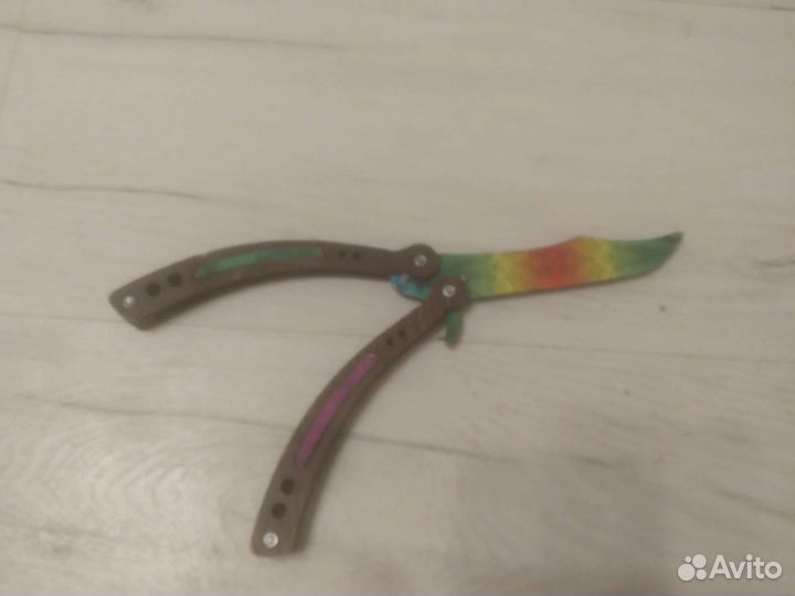 Деревянный нож бабочка