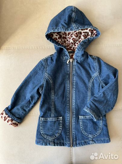 Костюм джинсовый на флисе для девочки, р.92