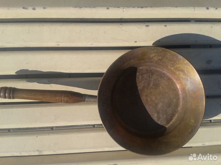 Антикварный латунный Таз сковордка 30 см