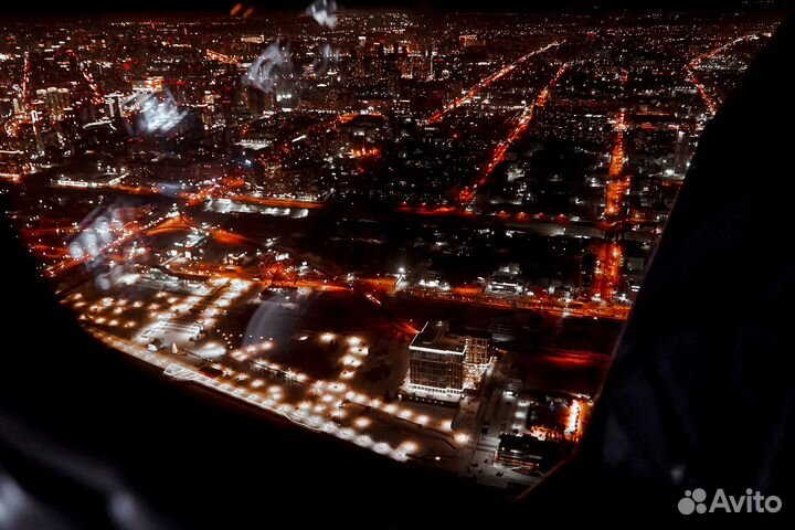 Ночная прогулка над Новосибирском