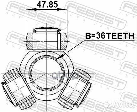 Трипоид nissan murano Z50 2002-2007 0216-Z50