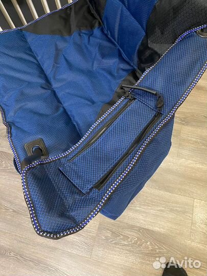 Стул складной усиленный синий до 200кг(новый)