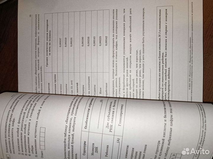 Егэ по биологии