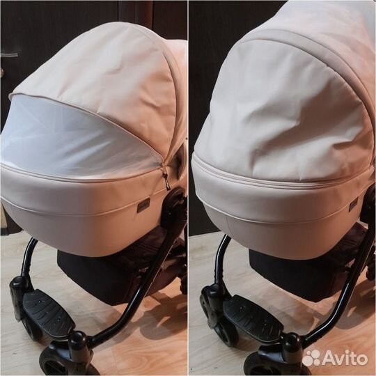 Коляска 3в1 Indigo Porto, экокожа