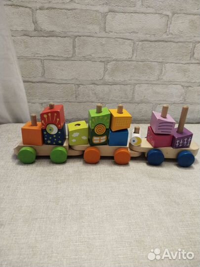 Конструктор деревянный Паровоз