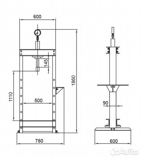 Krwpr20FN Пресс 20 т. с ручным и ножным приводом