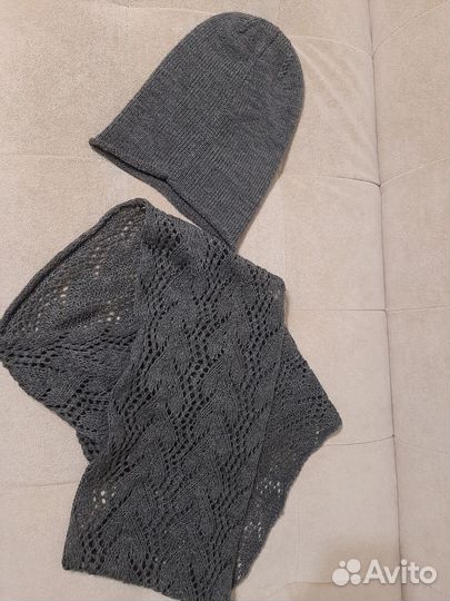 Шапка бини и шарф - снуд