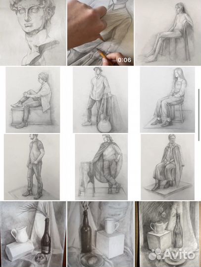 Работы рисунок живопись портреты поступление вуз