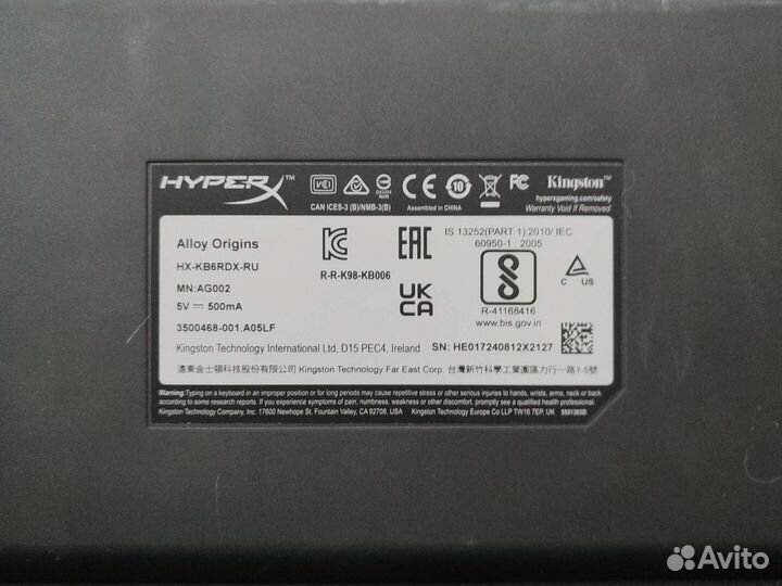 Клавиатура HyperX alloy origins
