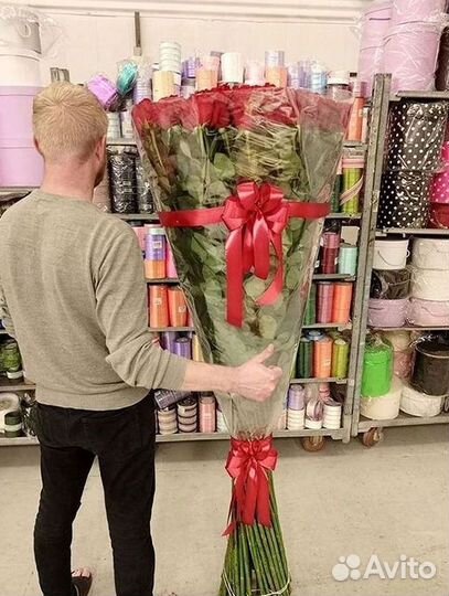 Высокие розы Доставка цветов