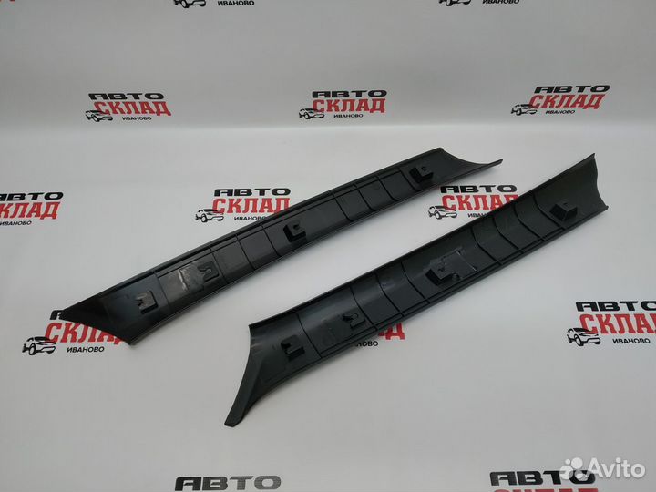 Накладки стойки ветрового окна Приора черный