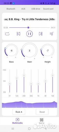 Усилитель звука для 2 колонок и сабвуфера(BT, AUX)