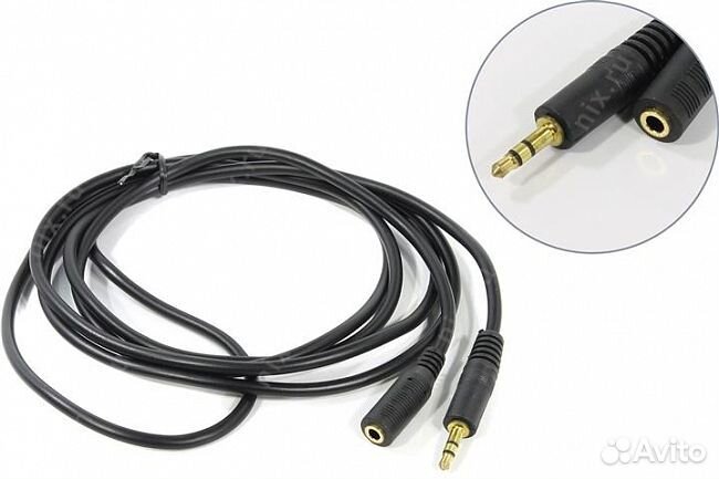 Кабель удлинительный Jack 3.5 папа — Jack 3.5 мама