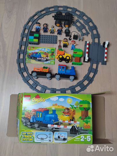Lego duplo Поезд, железная дорога + доп фигурки
