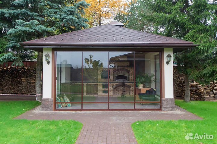 Остекление террас, веранд, беседок