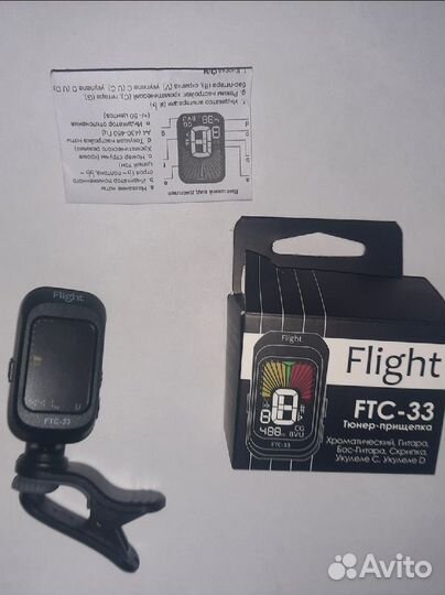 Хроматический тюнер-прищепка Flight FTC-33