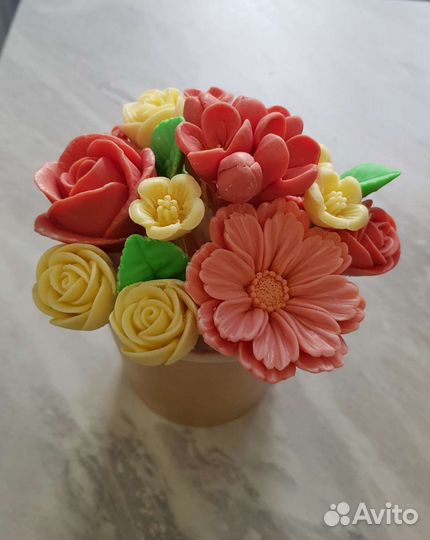 Букеты из шоколадных цветов