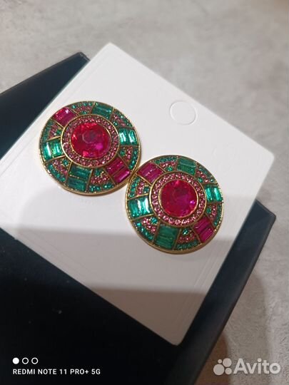 Серьги с кристаллами swarovski