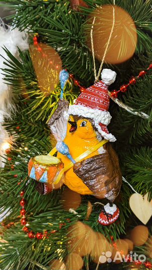 Ватные елочные игрушки