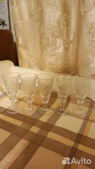 Хрустальные рюмки на ножке СССР
