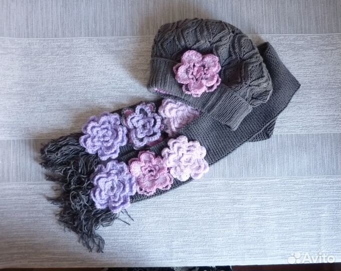 Шапка и шарфик для девочки