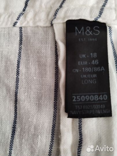 Льняные брюки женские M&S р 50-52