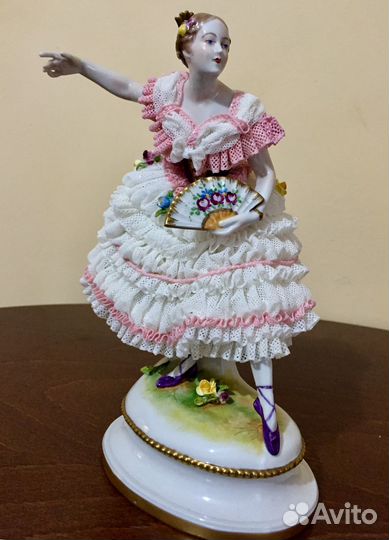 Фанни Эльслер. Кружевной фарфор. Volkstedt