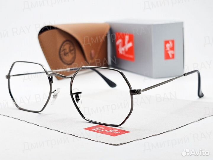 Оправа Ray Ban Octagonal RX 3556 Тёмное Серебро