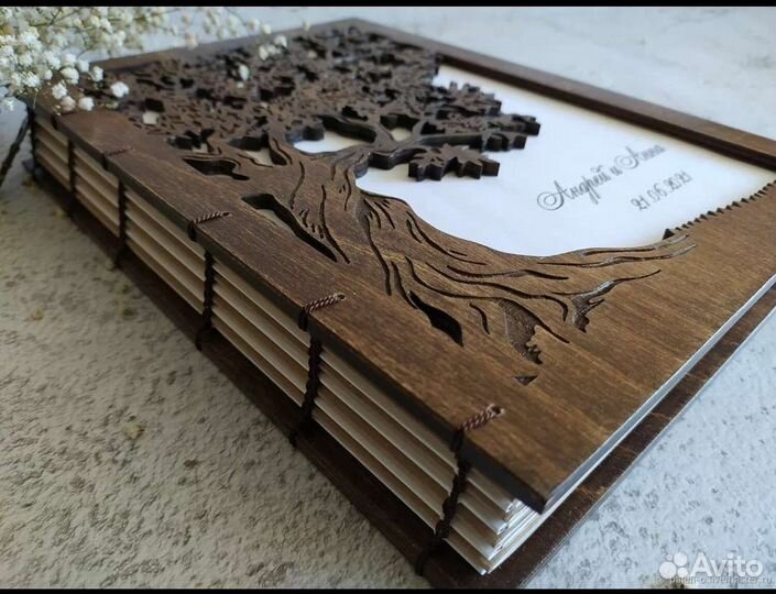 Фотоальбом из дерева 