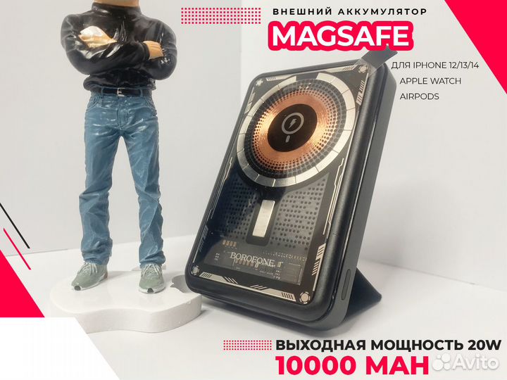 Внешний аккумулятор MagSafe для iPhone. 10000mAh