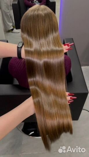 Кератиновое выпрямление волос