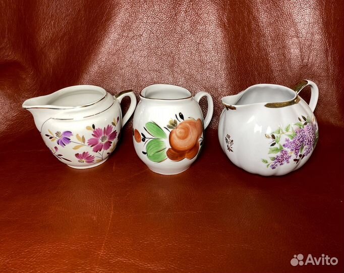 Молочник фарфор живописный СССР