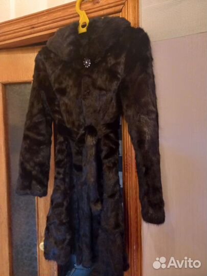 Шуба норковая с капюшоном