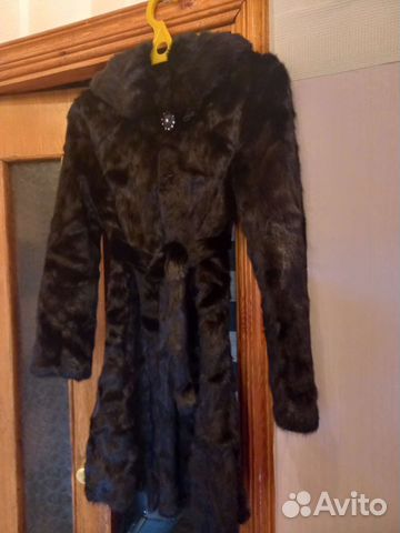 Шуба норковая с капюшоном
