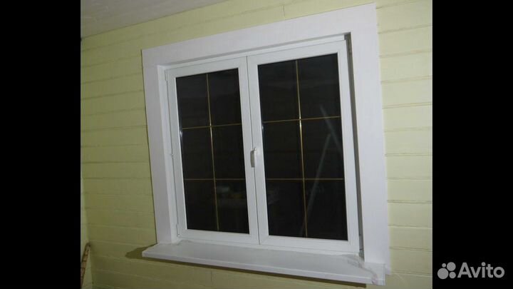 Пластиковое окно двухстворчатое