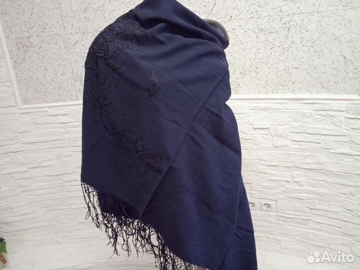 Платок шаль СССР винтаж шерсть хлопок