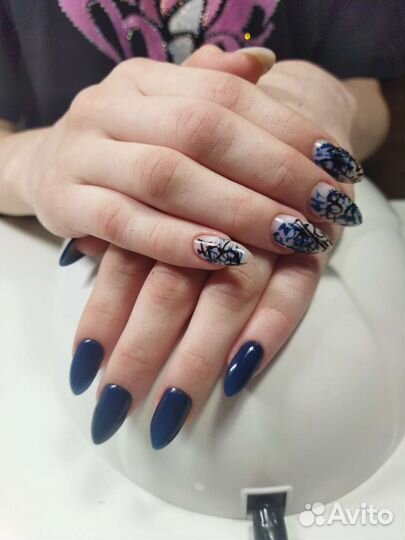 Комбинированный маникюр+покрытие гель-лаком