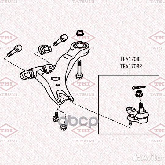 Опора шаровая toyota Camry 06- TEA1708L tatsumi