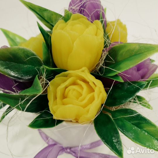 Букет цветы из мыла