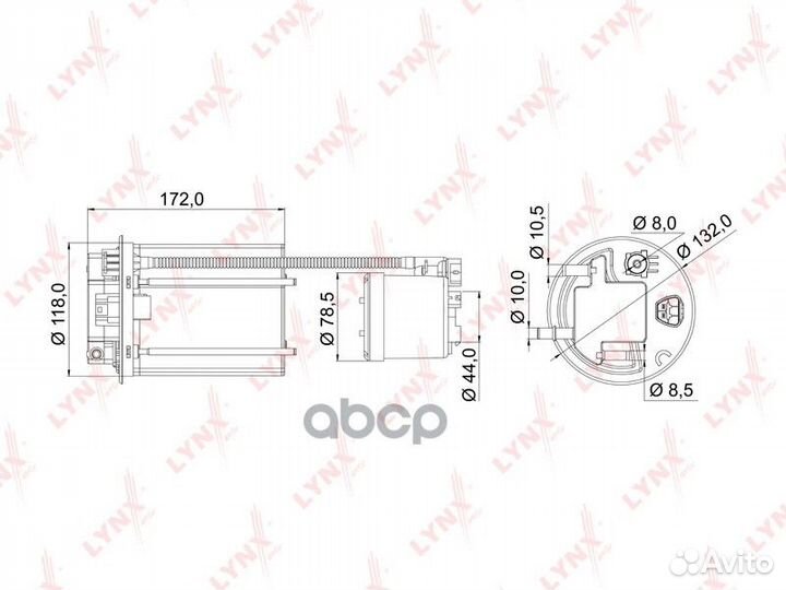 Фильтр топливный LF985M lynxauto