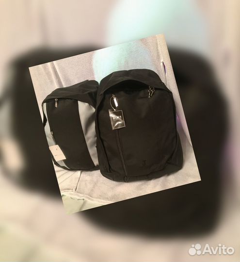 Новые облегченные рюкзаки boss(Голуб, черн)