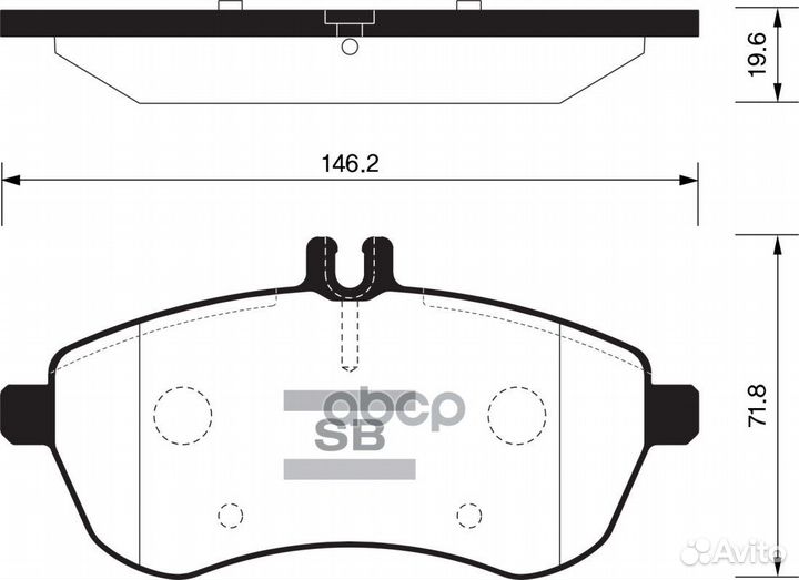 Колодки тормозные передние SP2284 Sangsin brake