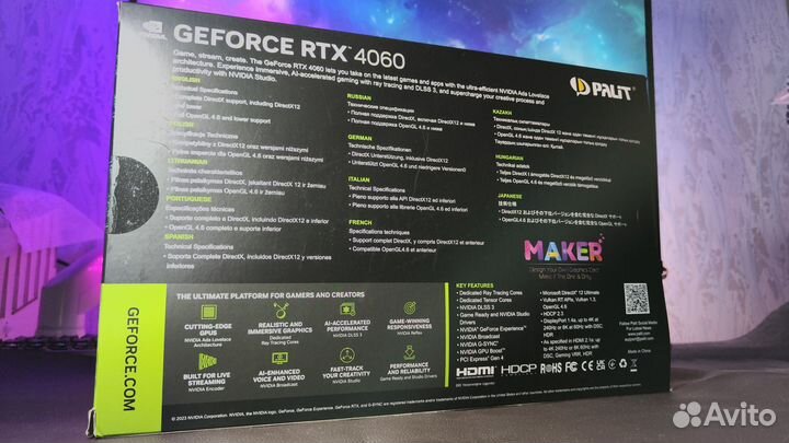 Видеокарта Palit GeForce RTX 4060 Dual OC (новая)