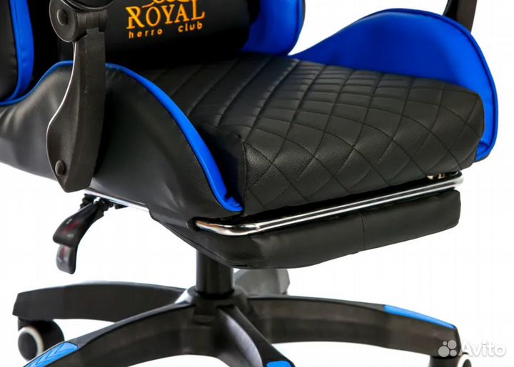 Игровое кресло с подставкой для ног и массажем