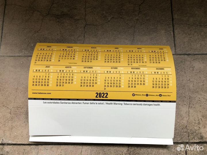 Настольный календарик cohiba на 2022 год