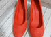 Туфли женские 41 размер красные на каблучке лодочк