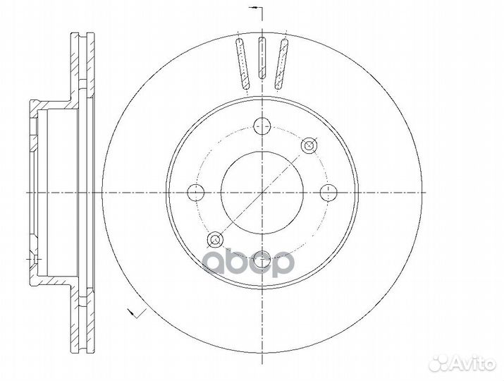 Диск тормозной вентилируемый G-brake GR-20365