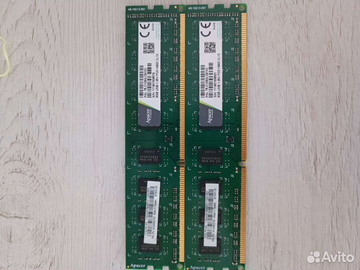 Оперативная память ddr3 8 gb 1600 Apacer