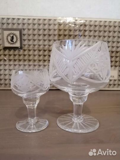 Фужеры хрустальные СССР два набора