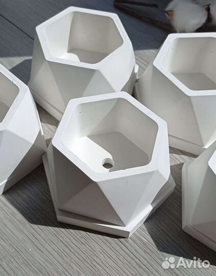 Кашпо для суккулентов/кактусов/гипсовое кашпо